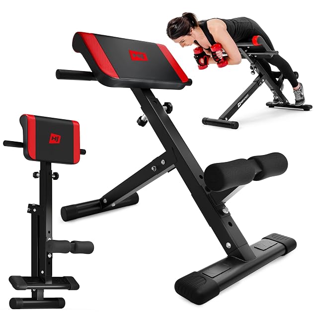 Banc d’hyperextension pliable Hop-Sport HS-1016 avec dossier réglable