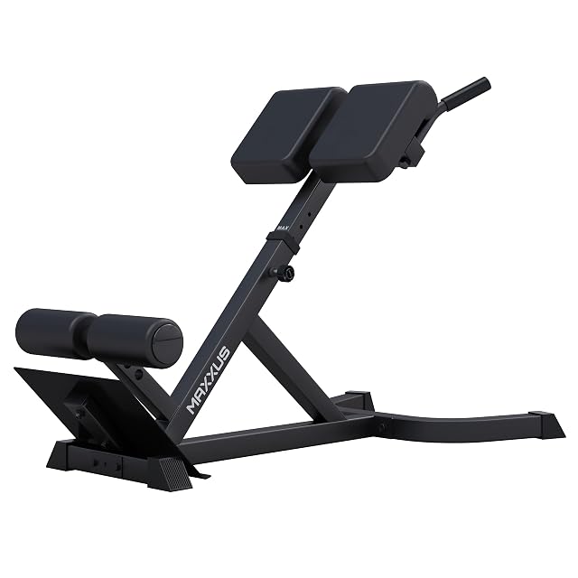 Banc à lombaires Maxxus avec poignées et appuis de cuisses épais
