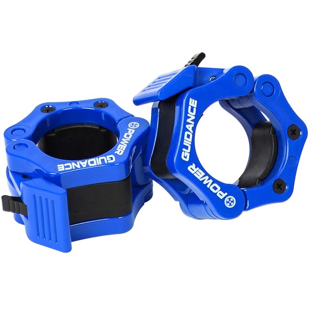 Paire de colliers POWER GUIDANCE en bleu brillant, marque en relief sur la bande et loquet à levier noir