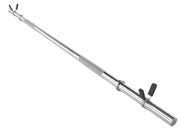 Barre chromée G5 HT SPORT avec colliers à ressort, montrée en 150 cm