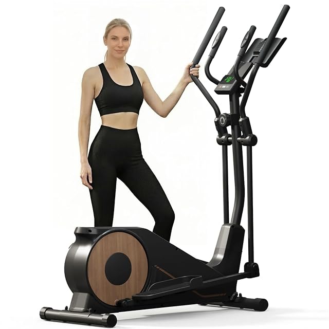 Vélo elliptique Aeriflo M100 avec bâti acier renforcé et base d’appui large