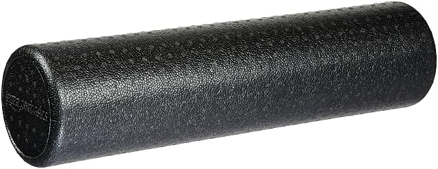 Rouleau de massage Amazon Basics noir de 60 cm en mousse haute densité