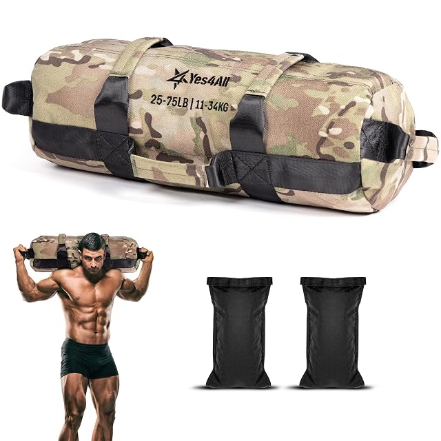 Sac de sable réglable Yes4All camouflage avec poignées placées stratégiquement