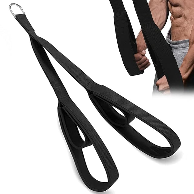 Sangle à triceps Koxexo à deux boucles avec poignées en mousse et anneau en D