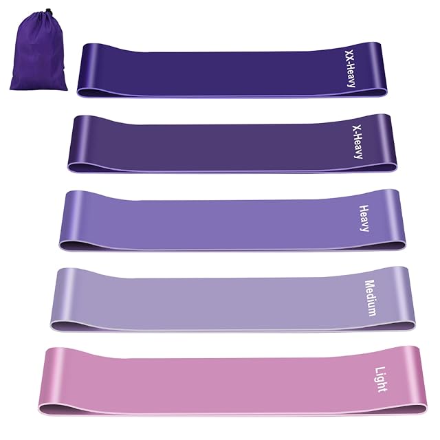 Jeu Fokky de cinq bandes élastiques en latex coloré avec un sac de rangement