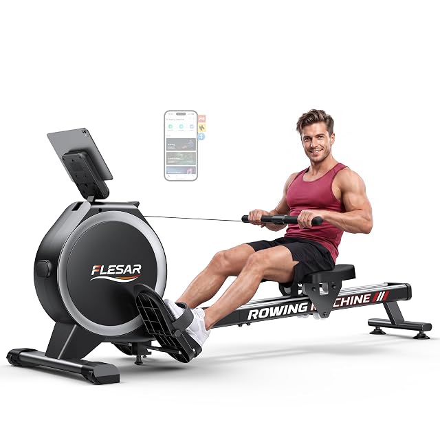 Rameur magnétique Flesar FS1 avec bâti acier et écran LCD