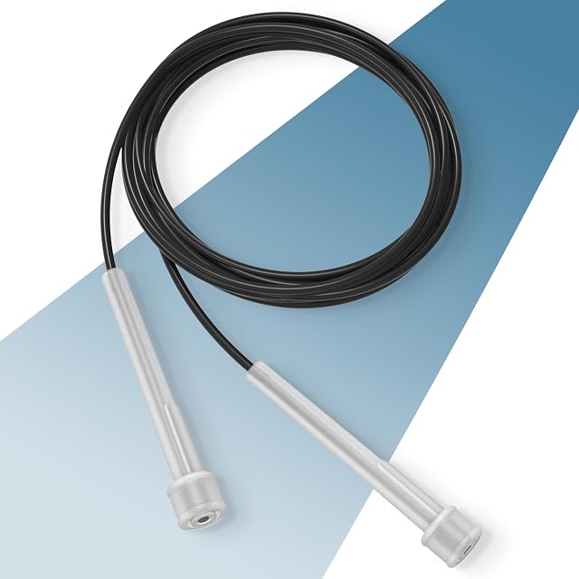 Corde à sauter de vitesse PORTENTUM réglable avec poignées ergonomiques