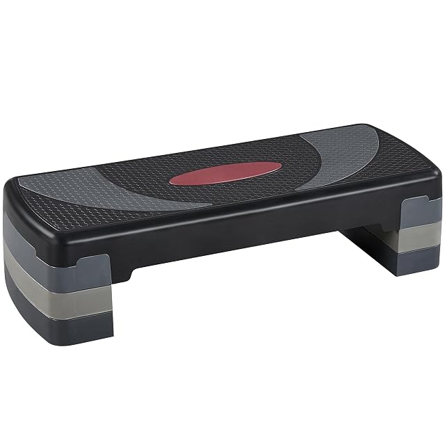 Planche de step aérobic réglable Yaheetech avec trois hauteurs de réglage et pieds caoutchouc