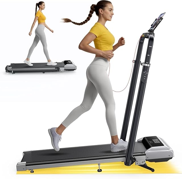 Tapis de course pliable Toputure TP6 avec mât de poignée rétractable et pivotant