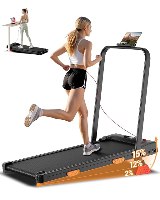 Tapis de course pliable UMAY avec inclinaison réglable et écran LCD