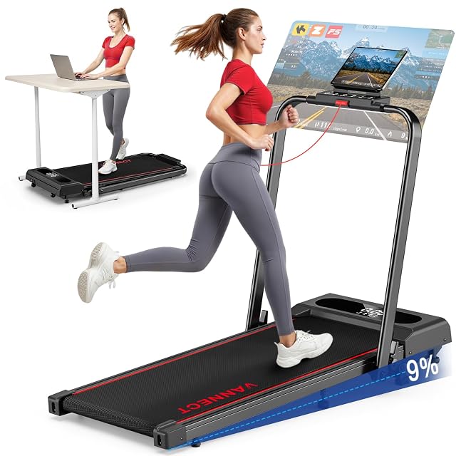 Tapis de course pliable vannect X390 avec écran LED et télécommande magnétique