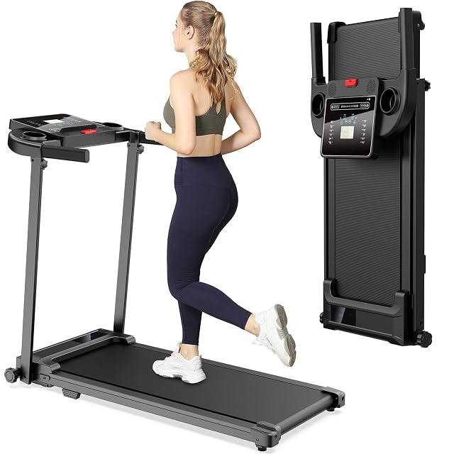 Tapis de marche pliable Zeporix en acier Q235 et ABS avec bande antidérapante