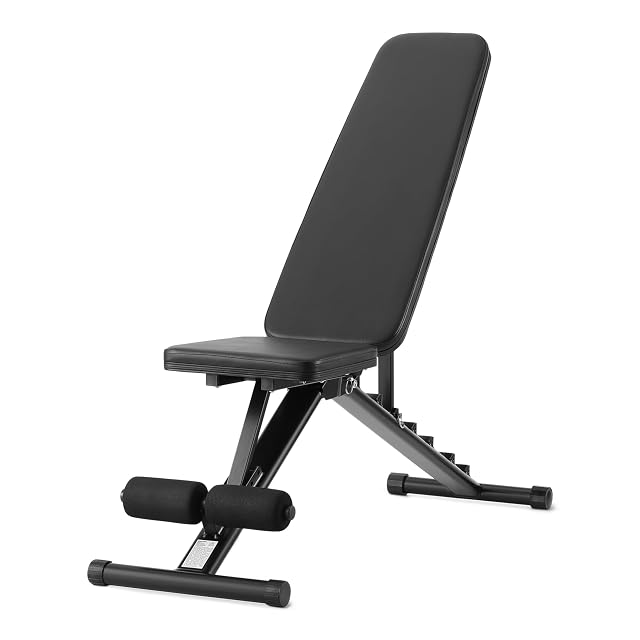 Banc de musculation pliable réglable Amazon Basics noir