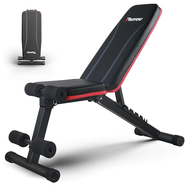 Banc pliable réglable PASYOU PA300 noir à bâti de conception triangulaire